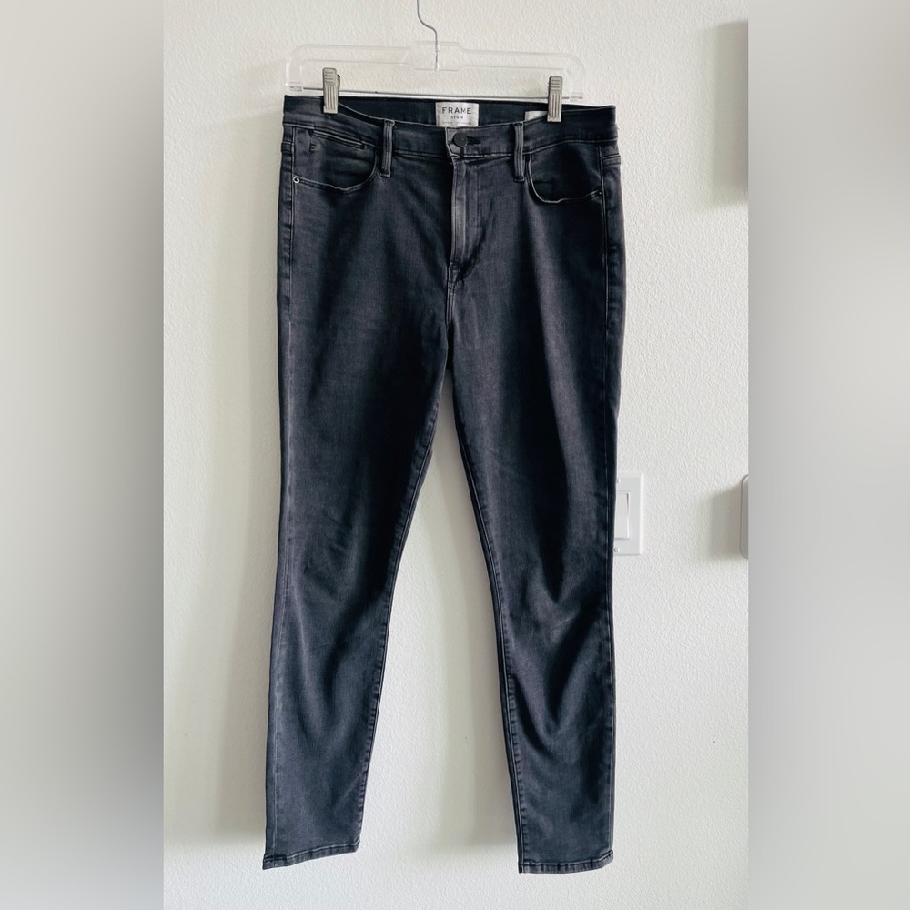 Frame Denim Black Le High Skinny Jeans size 31